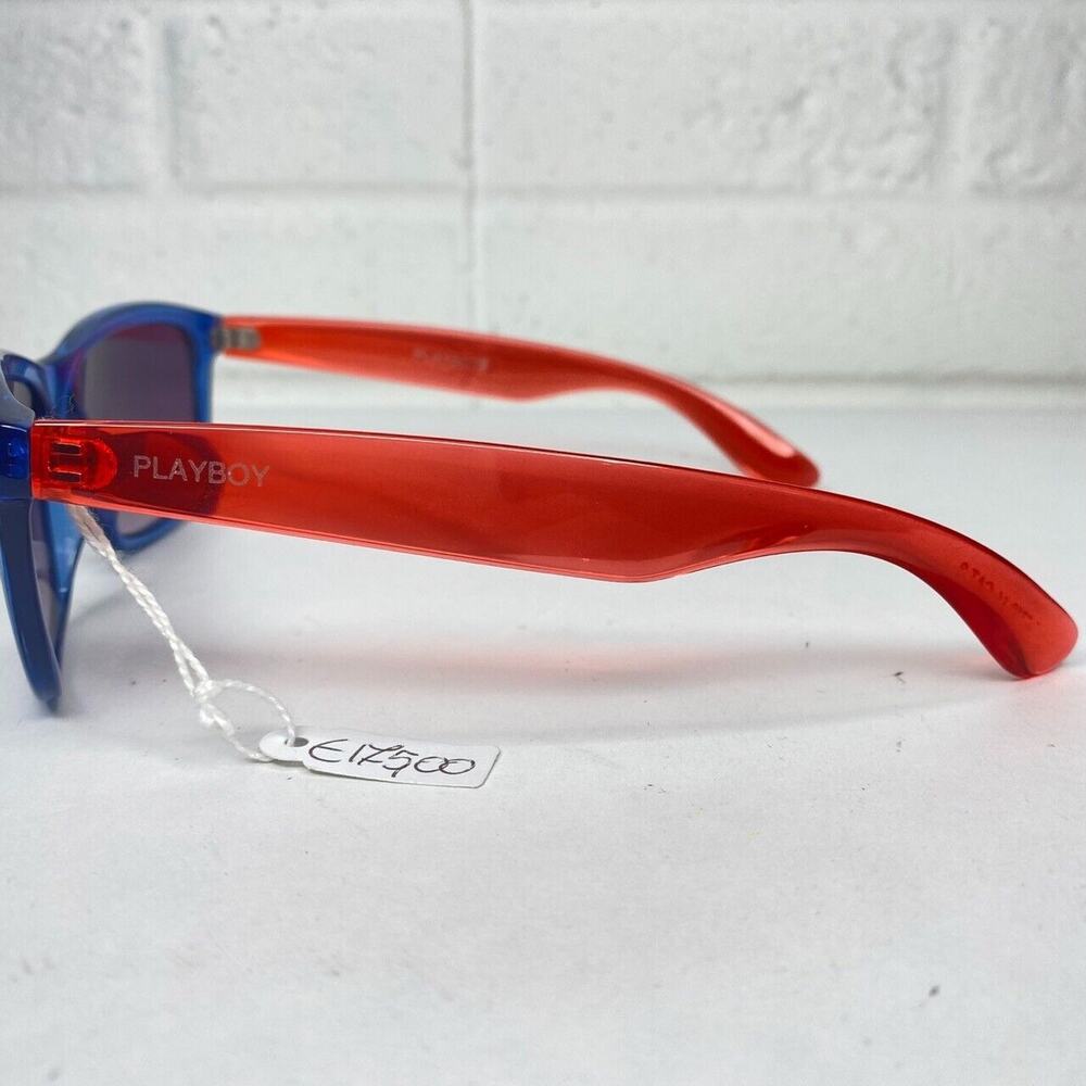Vintage Playboy 70's Blue red PB00109-15 Sunglasses Frame Blue Lens H1354 - Picture 3 of 8